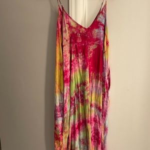 love stitch tie dye maxi dress size S/M